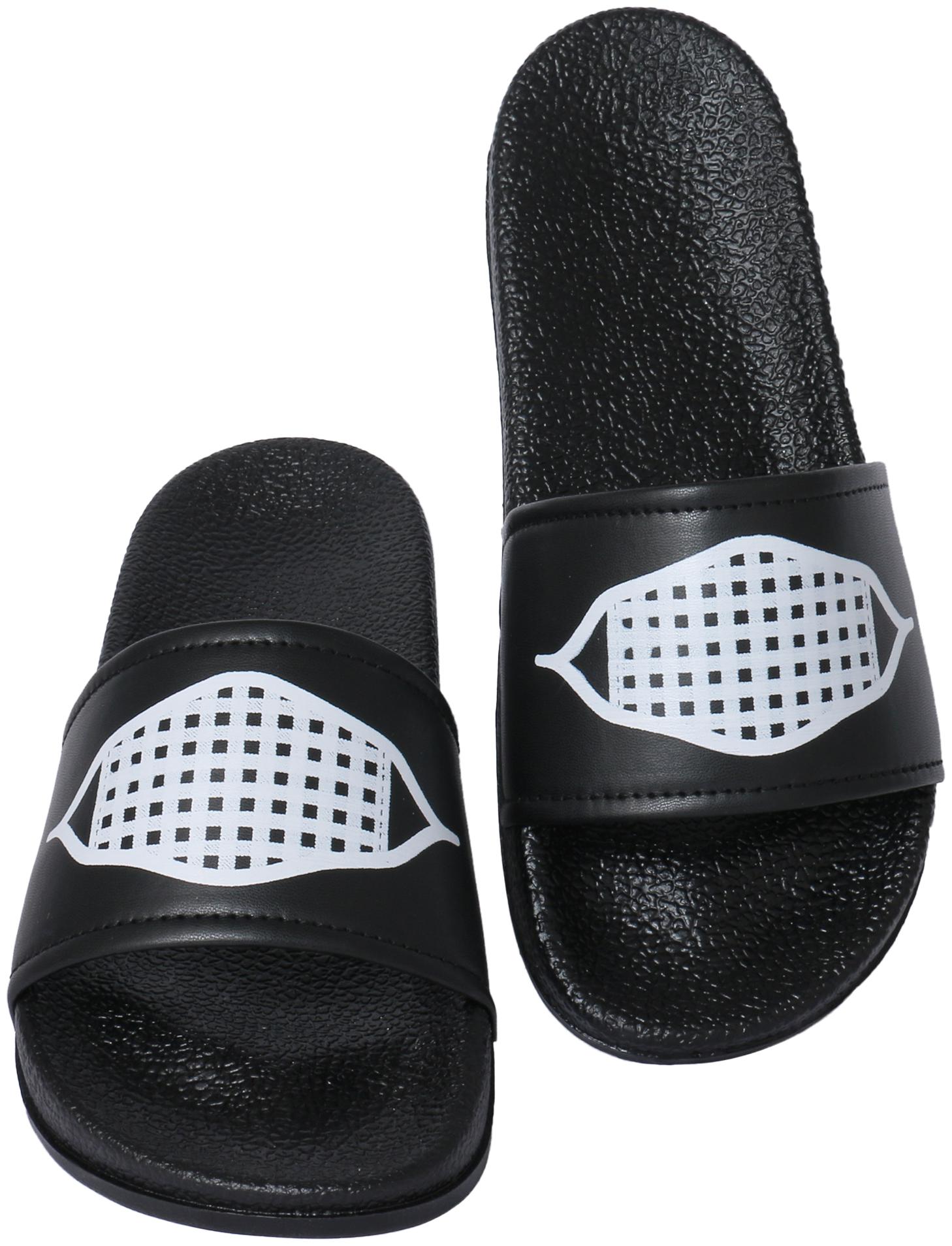 

PERY-PAO Men Black Sliders - 1 Pair