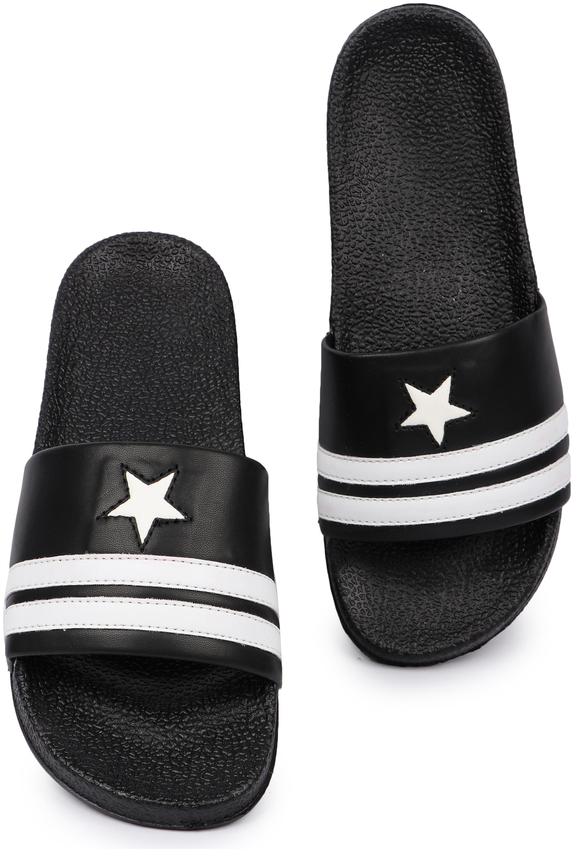 

PERY-PAO Men Black Sliders - 1 Pair