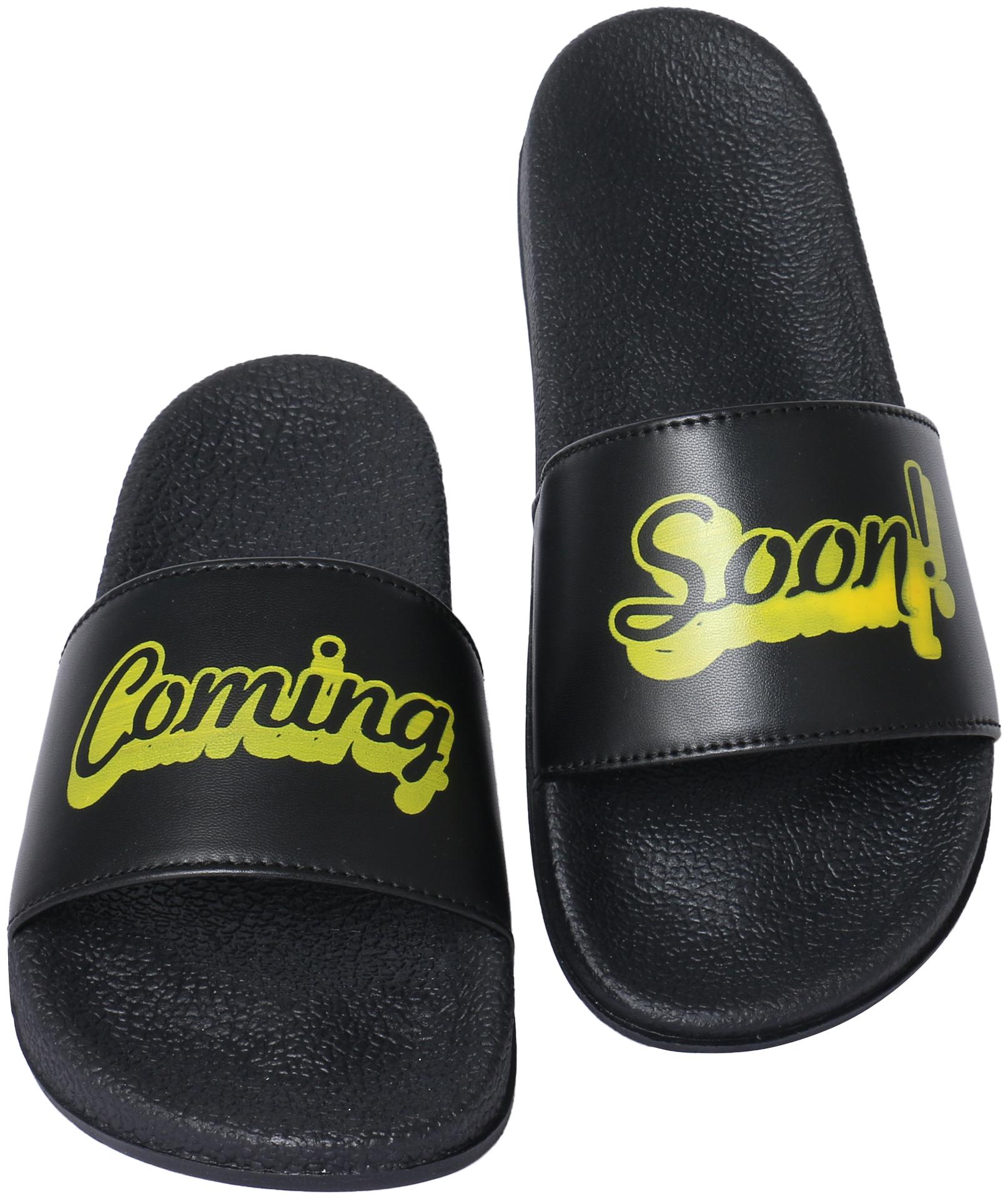 

PERY-PAO Men Black Sliders - 1 Pair