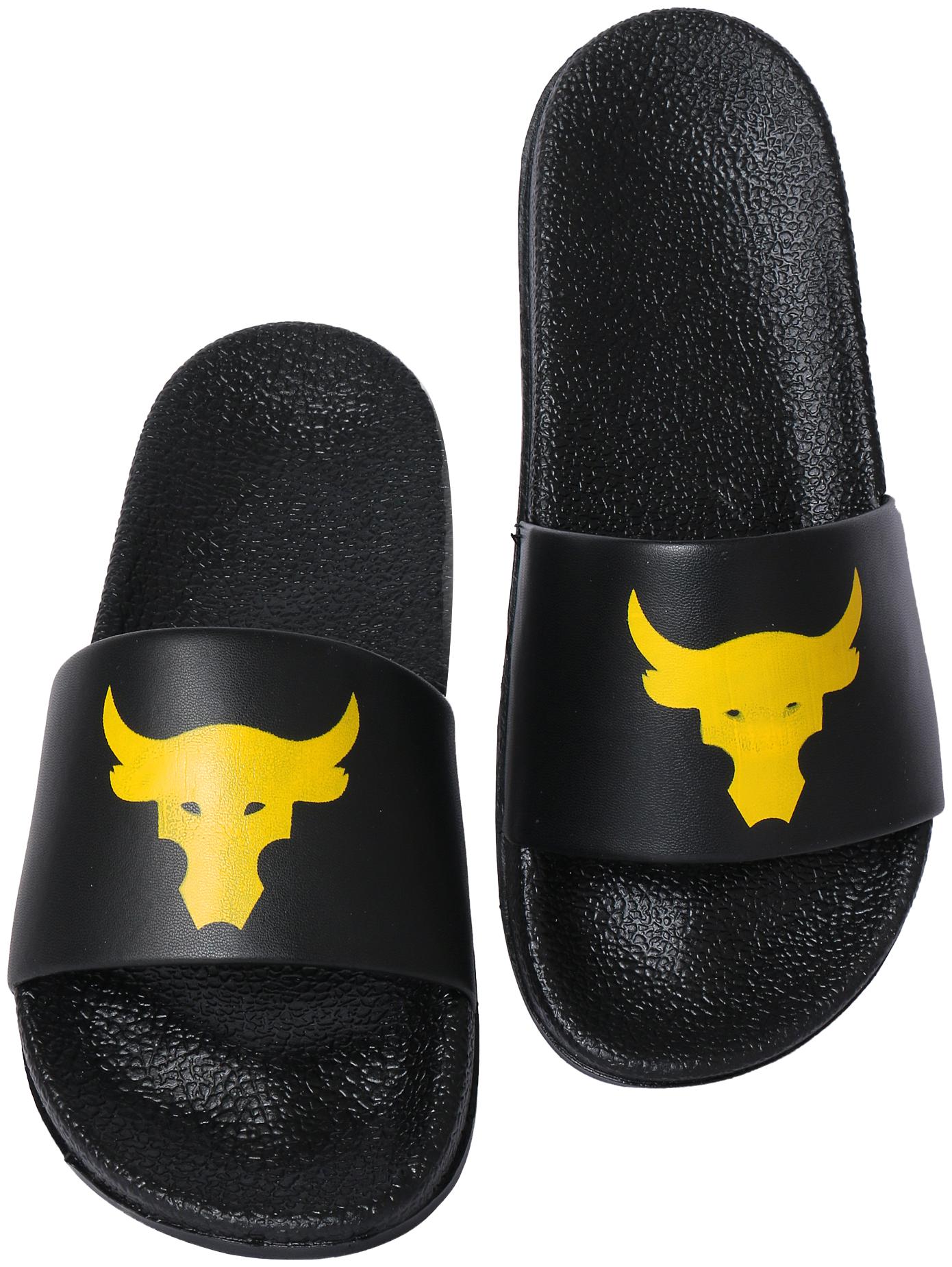 

PERY-PAO Men Black Sliders - 1 Pair