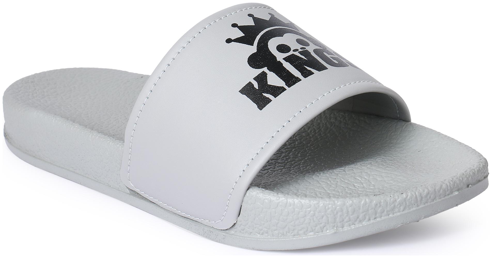 

PERY-PAO Men Grey Sliders - 1 Pair