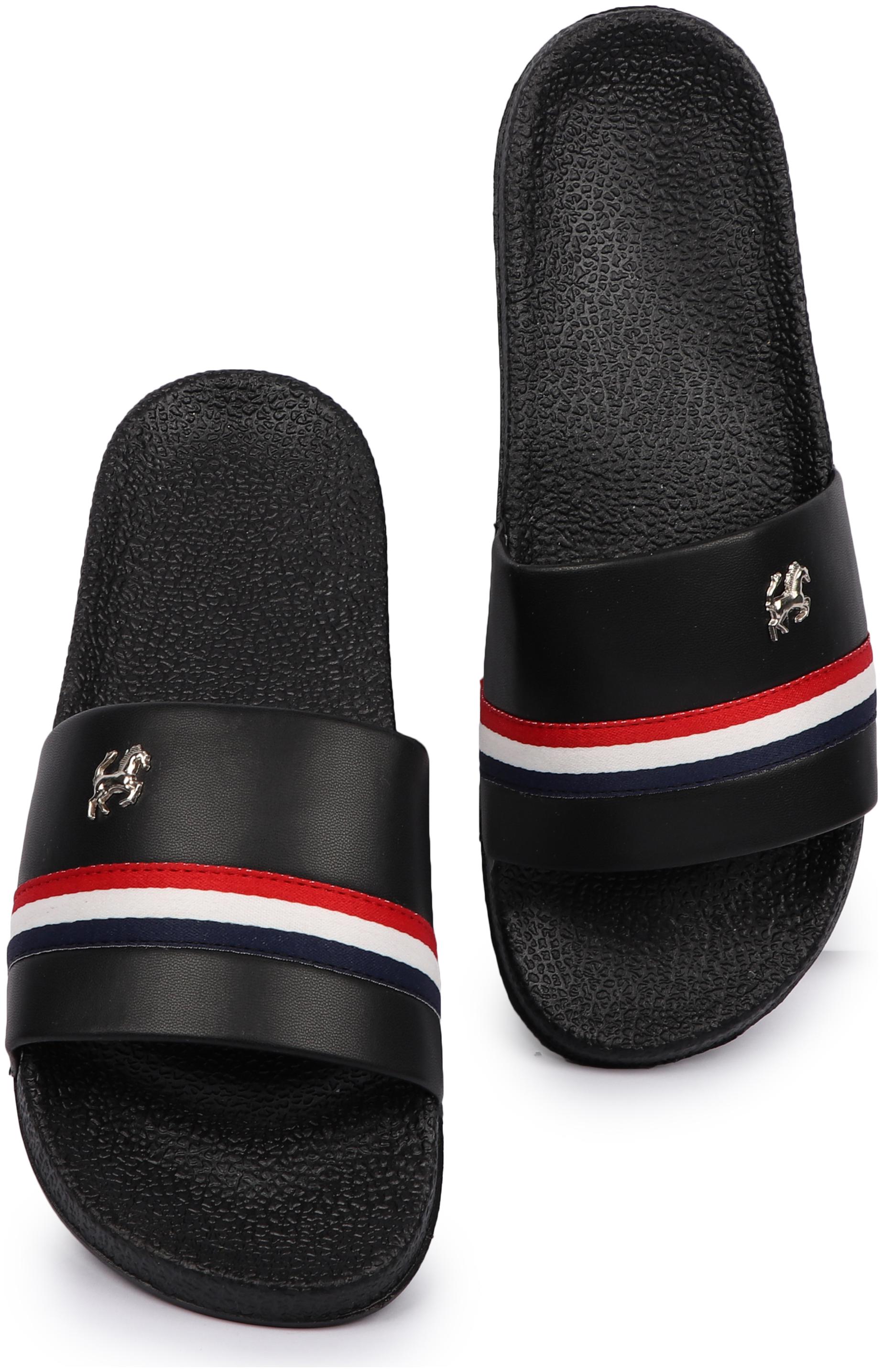 

PERY-PAO Men Black Sliders - 1 Pair