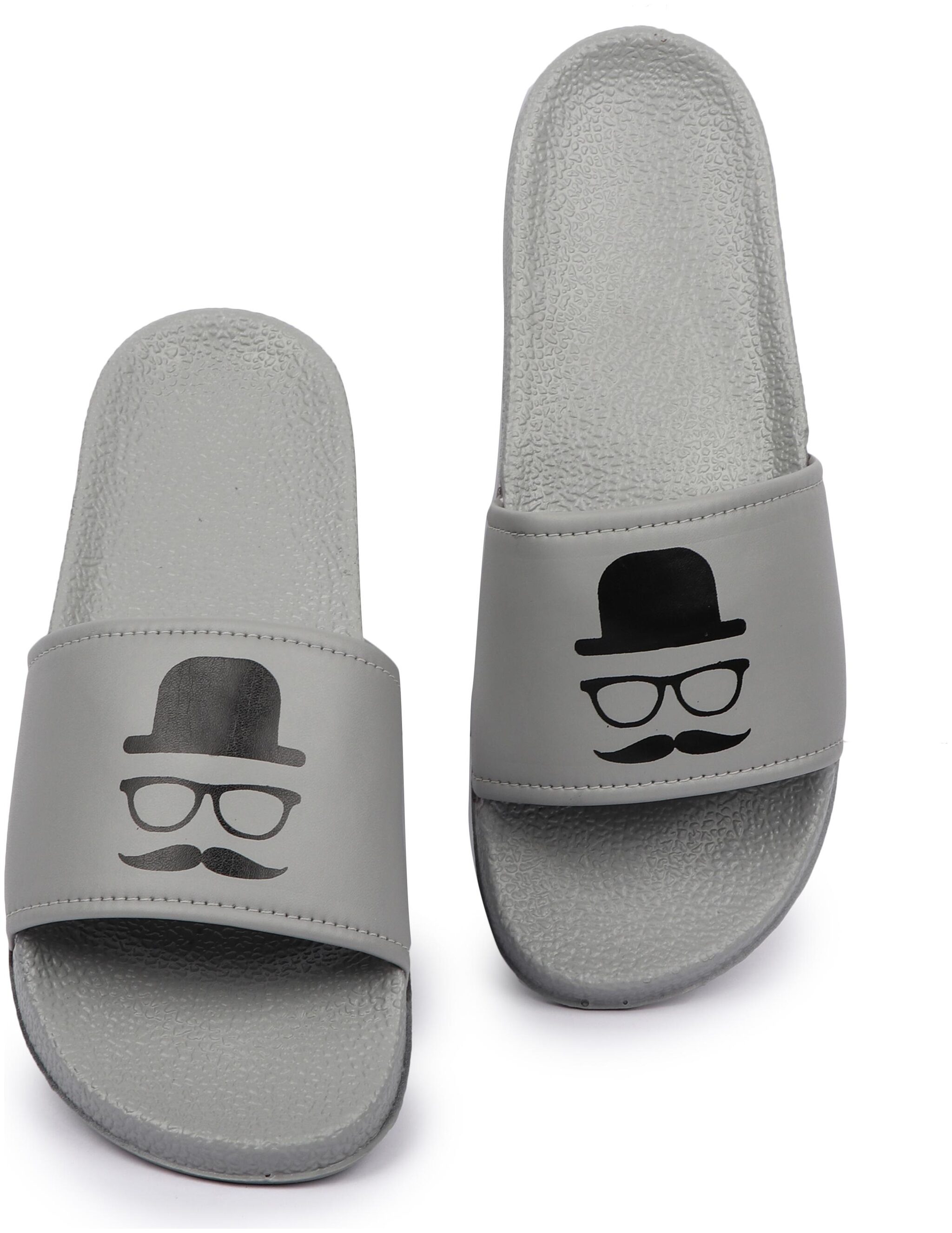 

PERY-PAO Men Grey Sliders - 1 Pair
