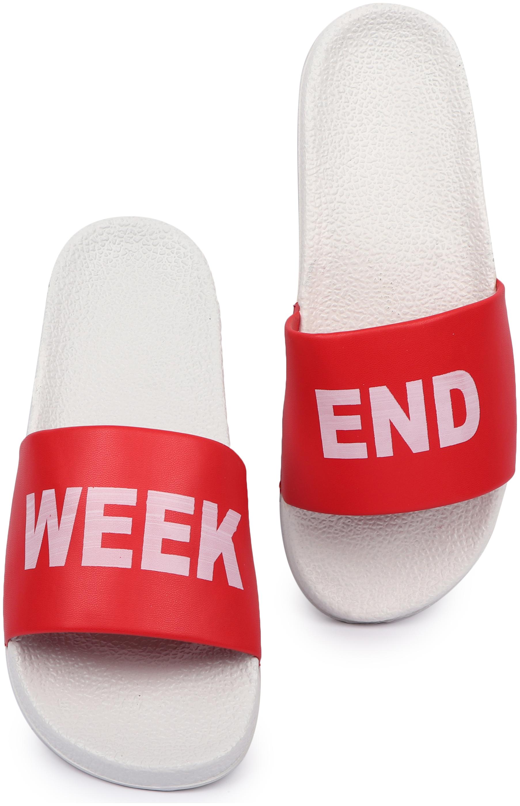 

PERY-PAO Men Red Sliders - 1 Pair