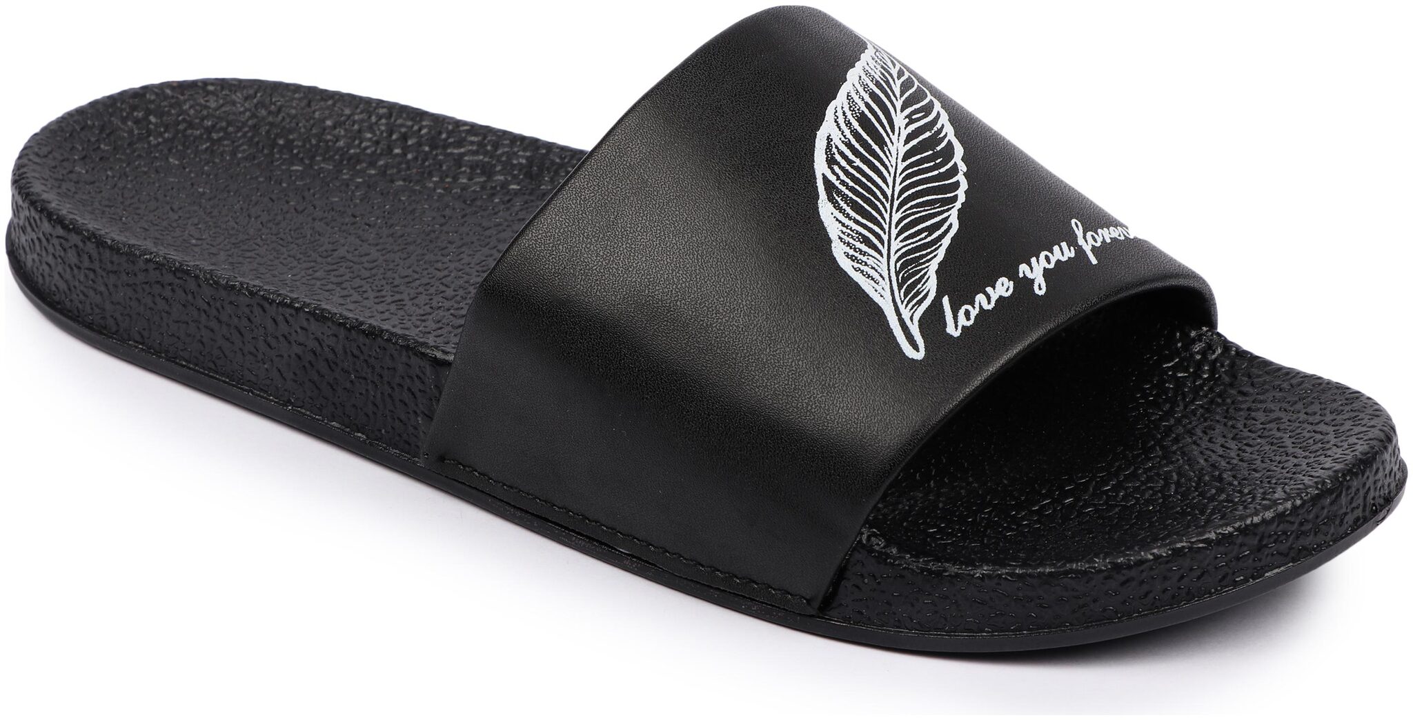 

PERY-PAO Men Black Sliders - 1 Pair