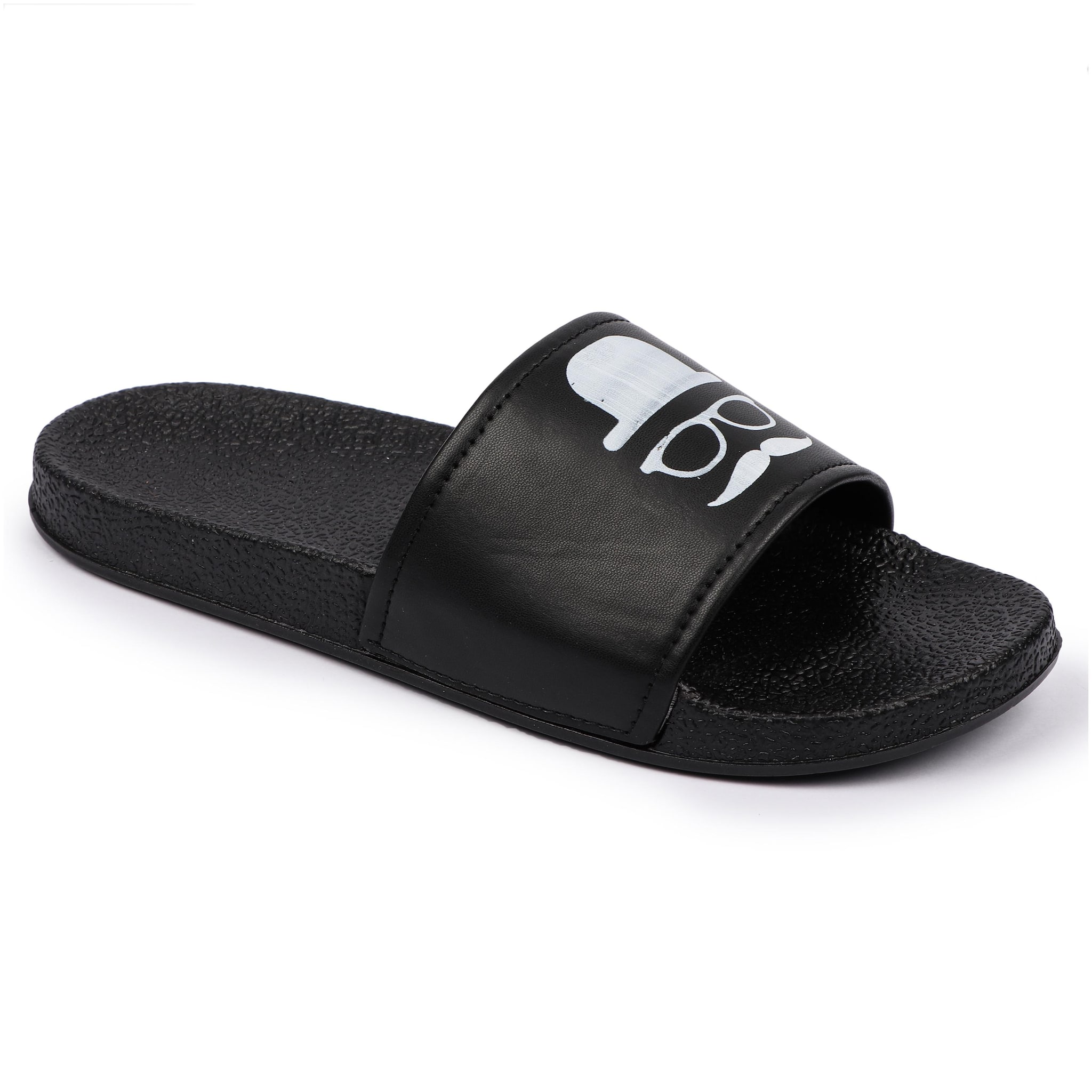 

PERY-PAO Men Black Sliders - 1 Pair