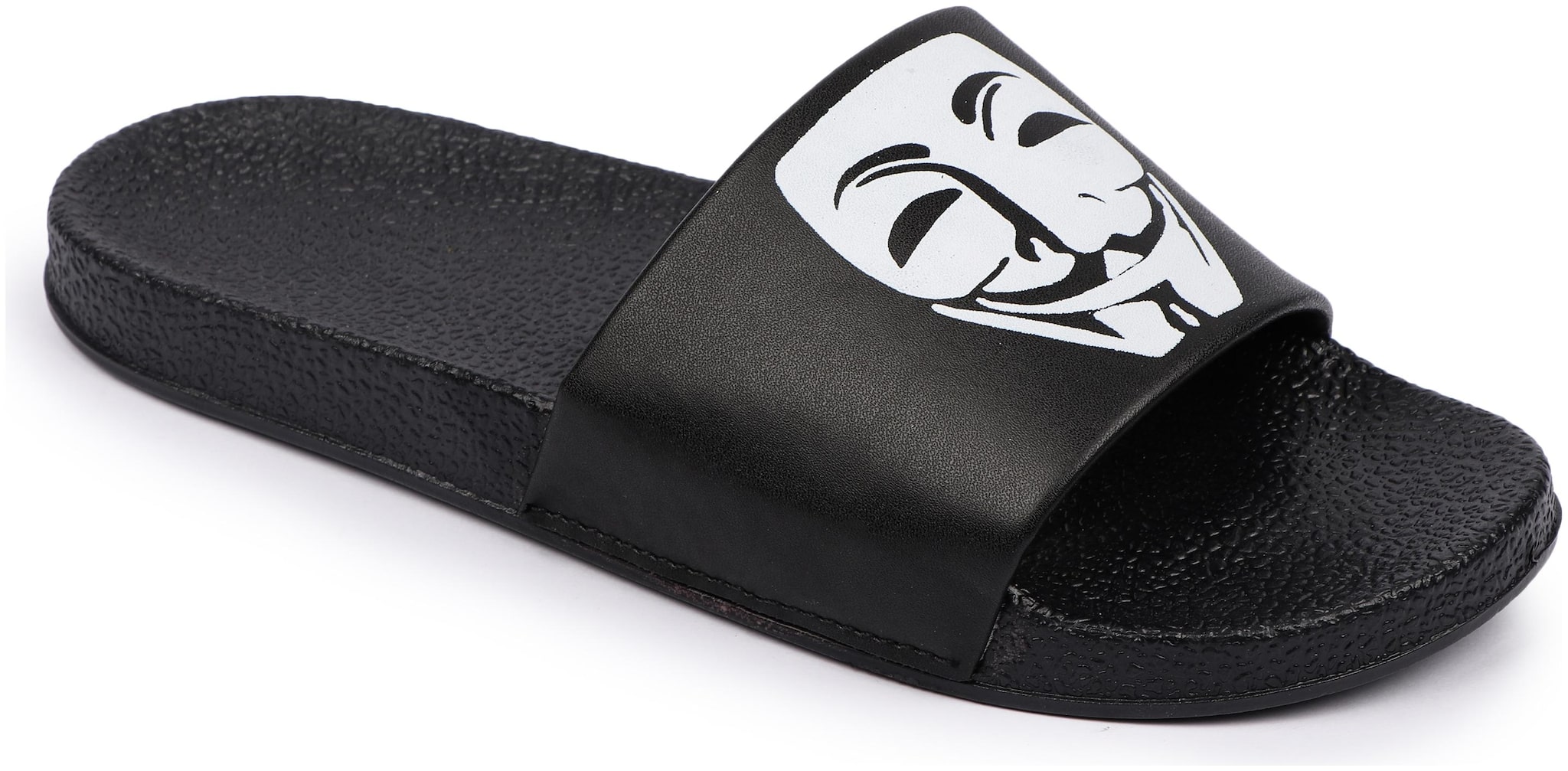 

PERY-PAO Men Black Sliders - 1 Pair