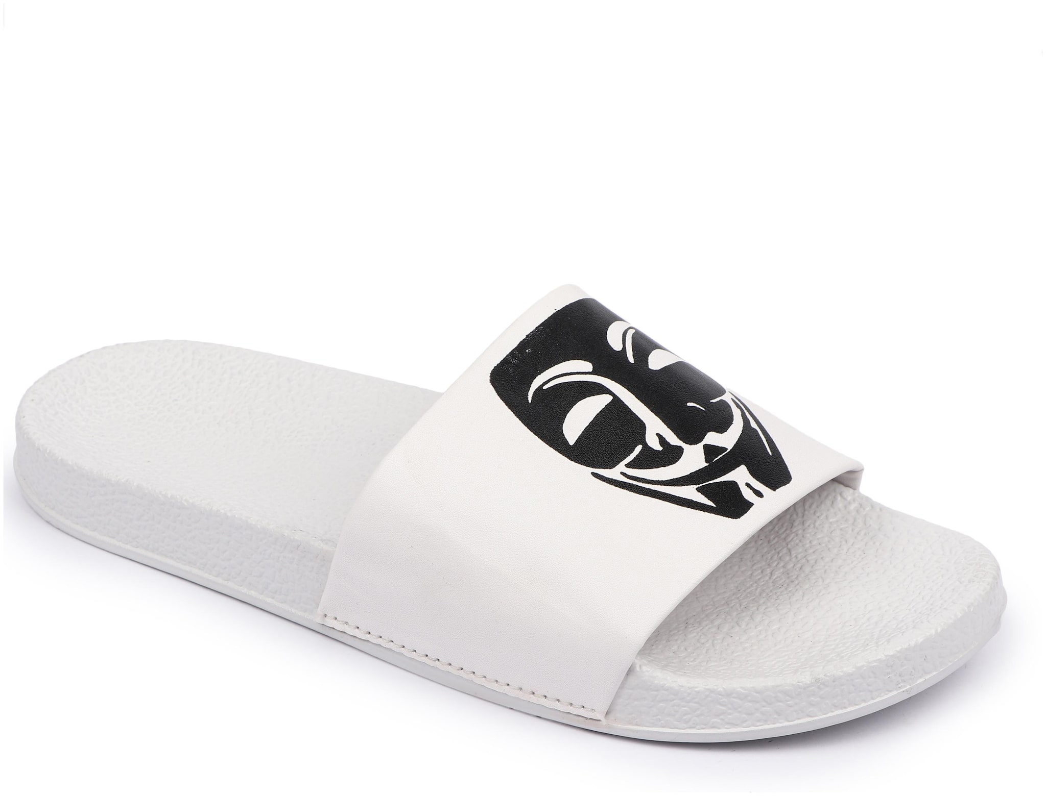 

PERY-PAO Men White Sliders - 1 Pair