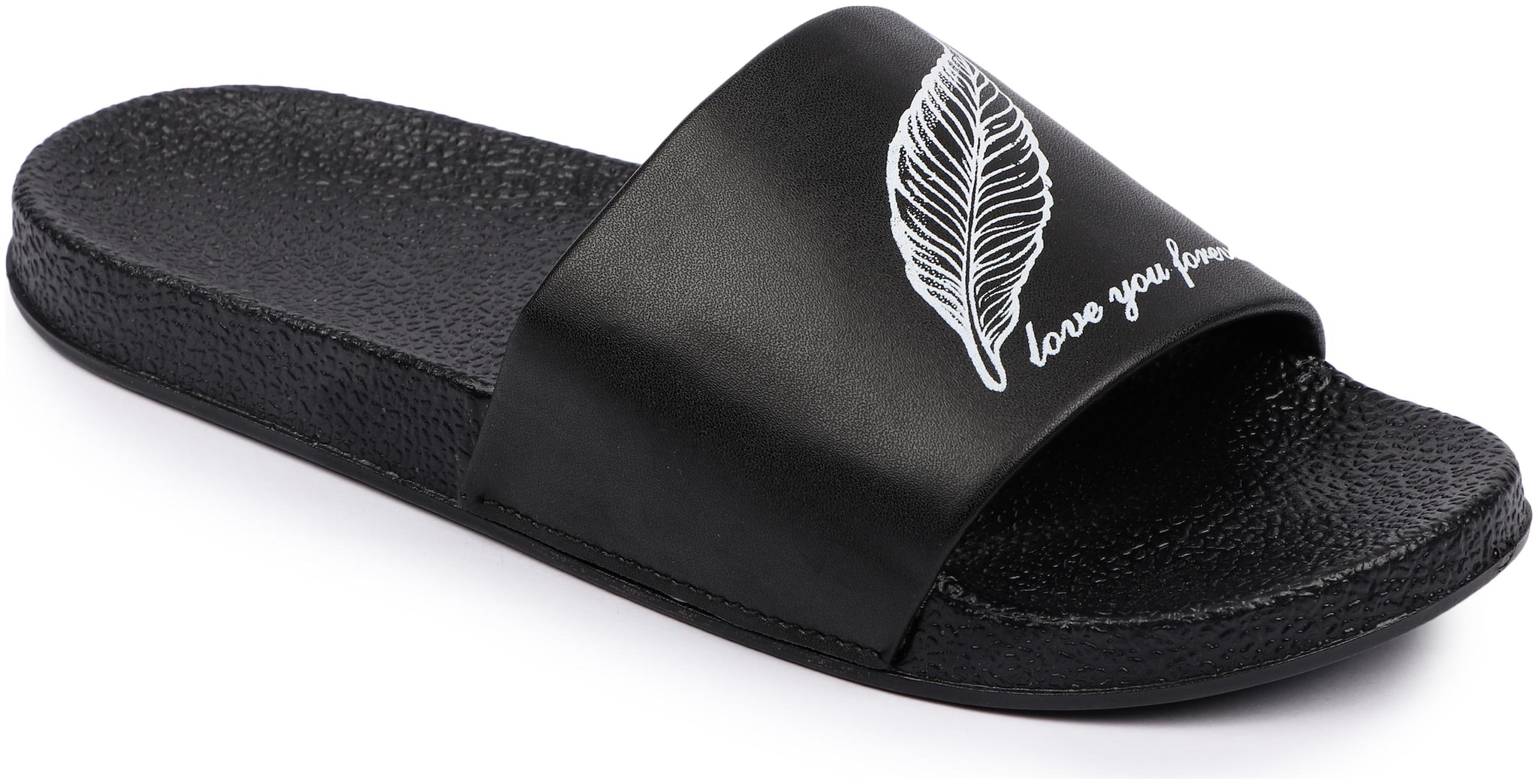 

PERY-PAO Men Black Sliders - 1 Pair