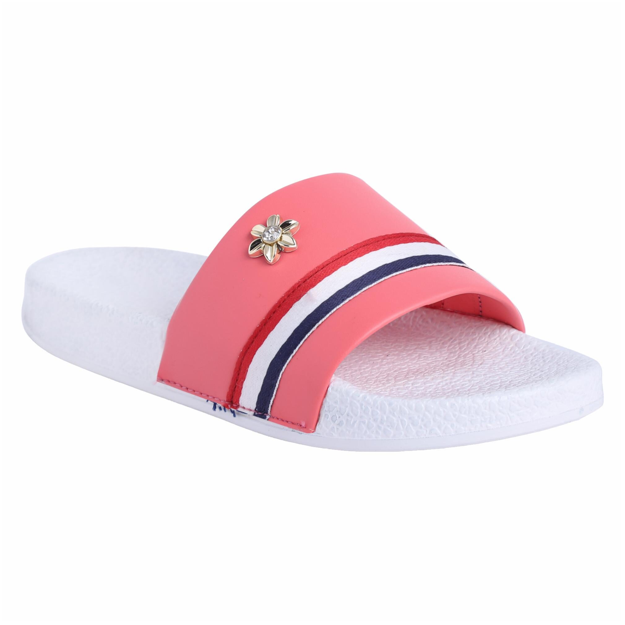 

PERY-PAO Women s Red White Flip Flops