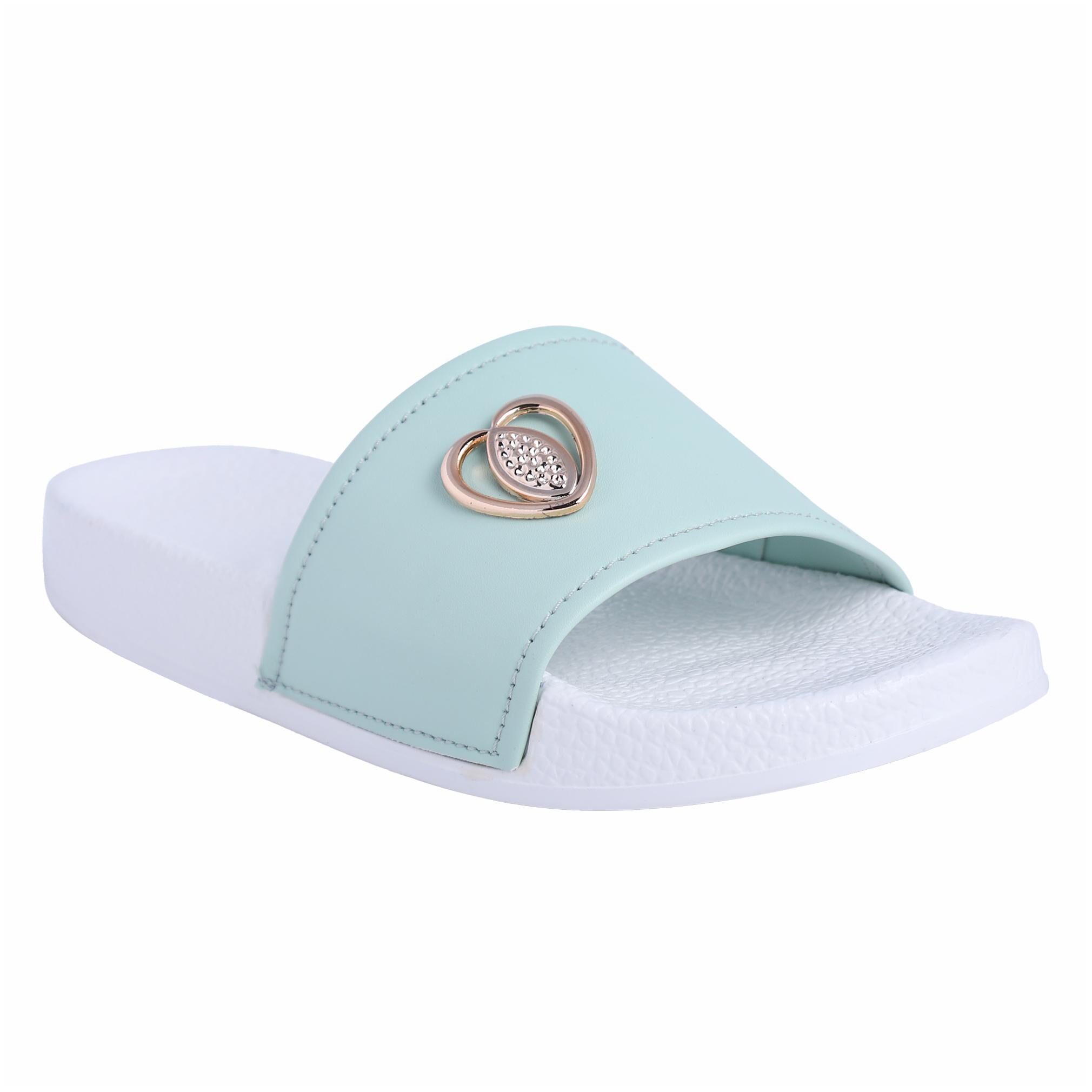 

PERY-PAO Women s Sea Green White Flip Flops