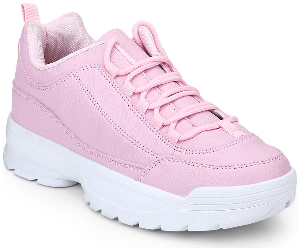 

Truffle Collection Pink Cleated Bottom Lace-Up Sport Shoes