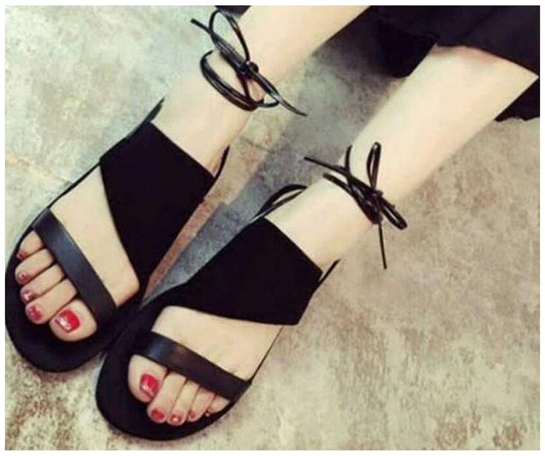 

PKKART Women Black Sandals