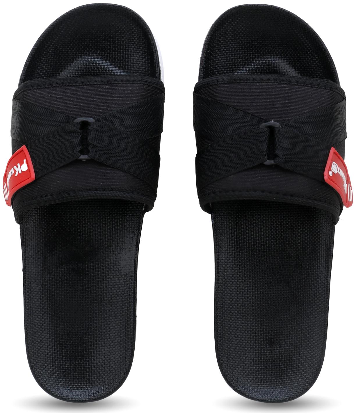 

PKKART Men Black Sliders - 1 Pair