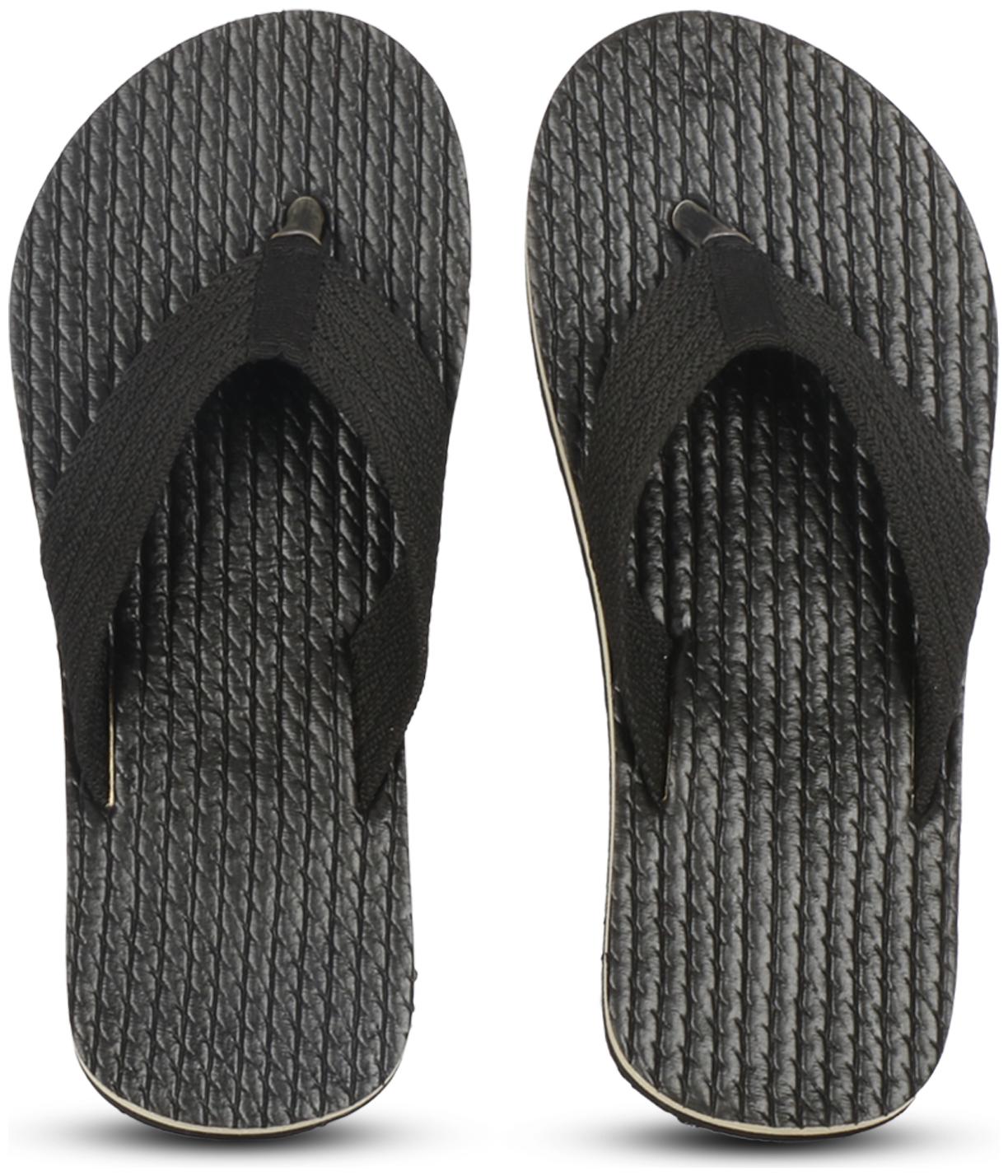 

PKKART Men Black Flip-Flops - 1 Pair