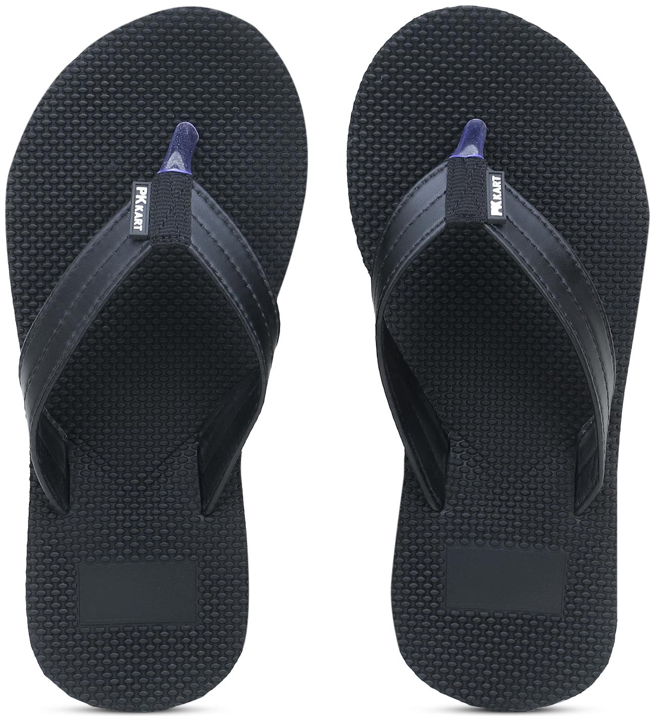 

PKKART Men Black Flip-Flops - 1 Pair