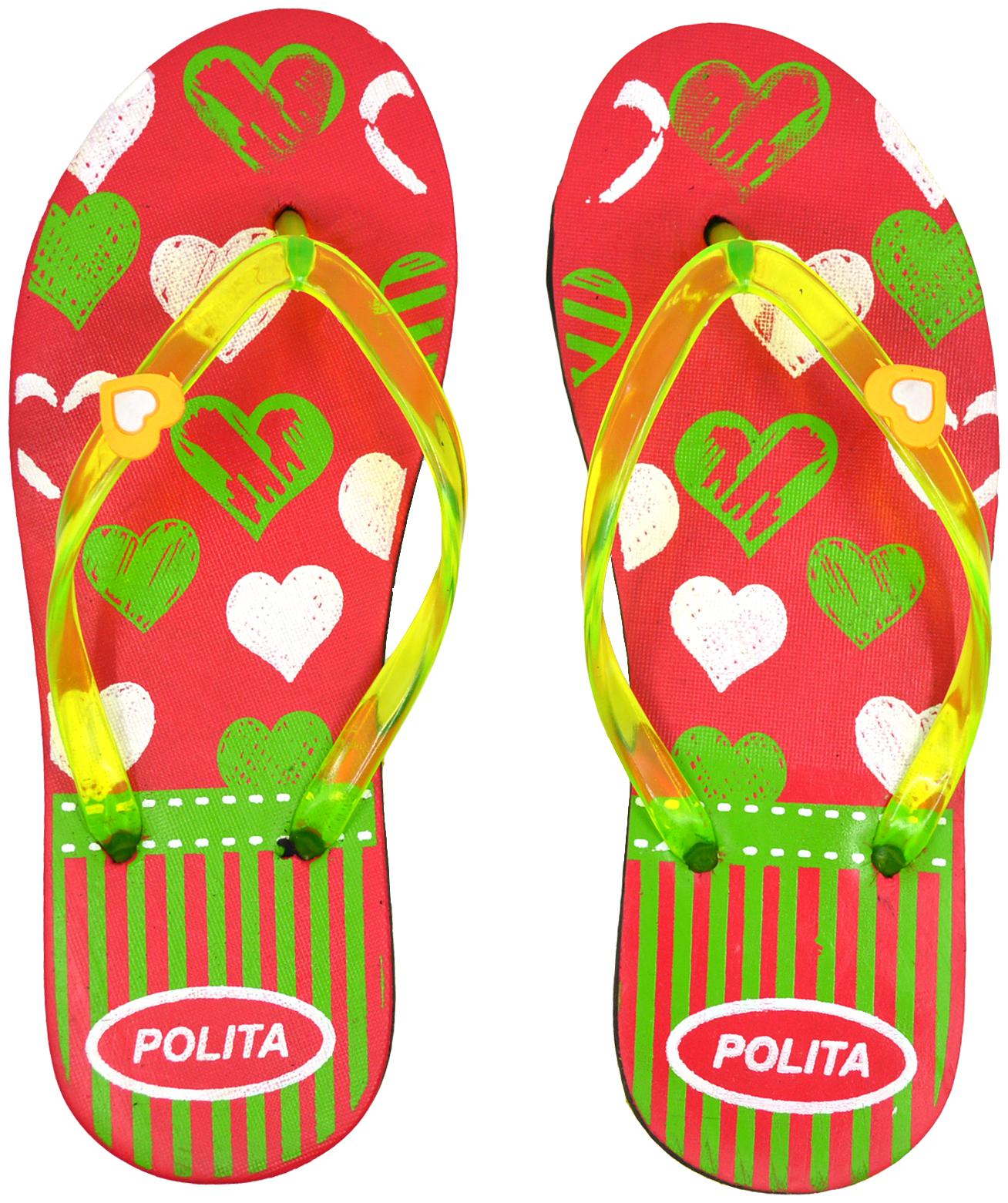 

POLITA Women s Flip-Flops and Slippers Red Heart