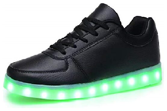 

Premsons Colorful LED Light Shoes Luminous Light Up Shoes ForMen Women Fashion Casual Hoes Black (Size 43)