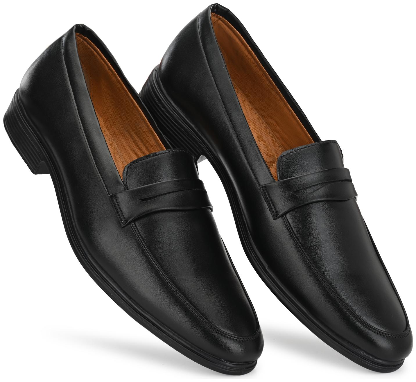 

Prolific Men Black Slip-On Formal Shoes - FM1801