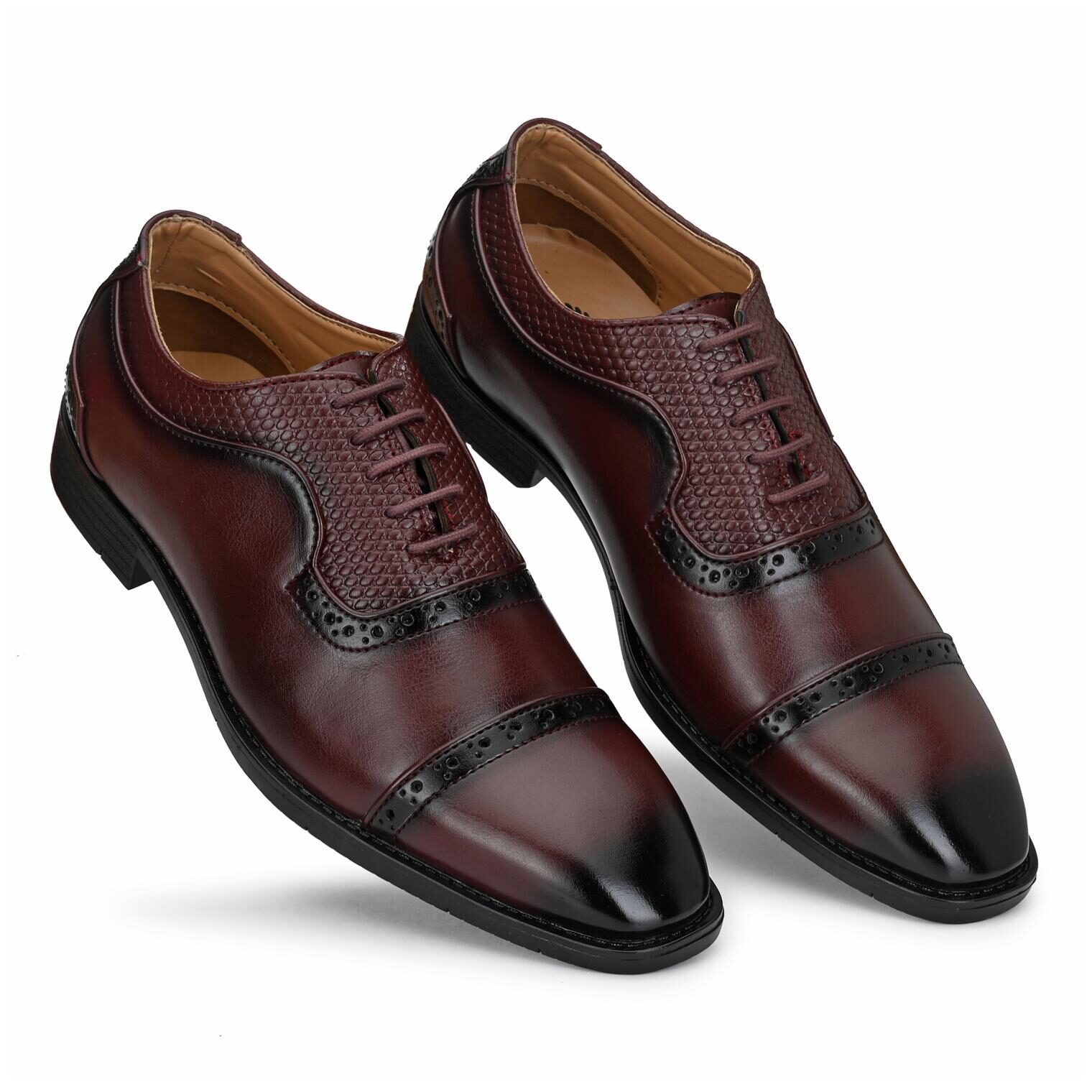 

Prolific Men Brown Slip-On Formal Shoes