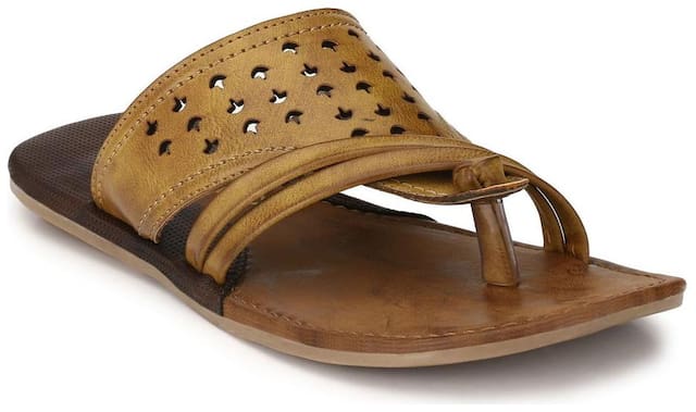 Prolific Men Tan Casual Slipper