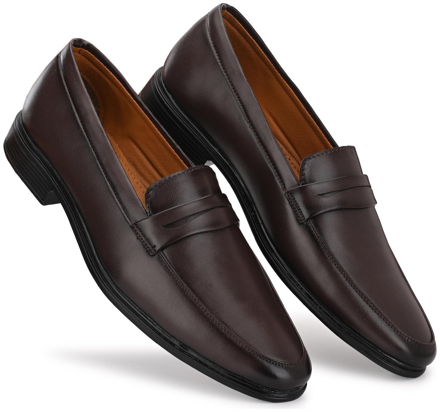 

Prolific Men Brown Slip-On Formal Shoes - FM1801