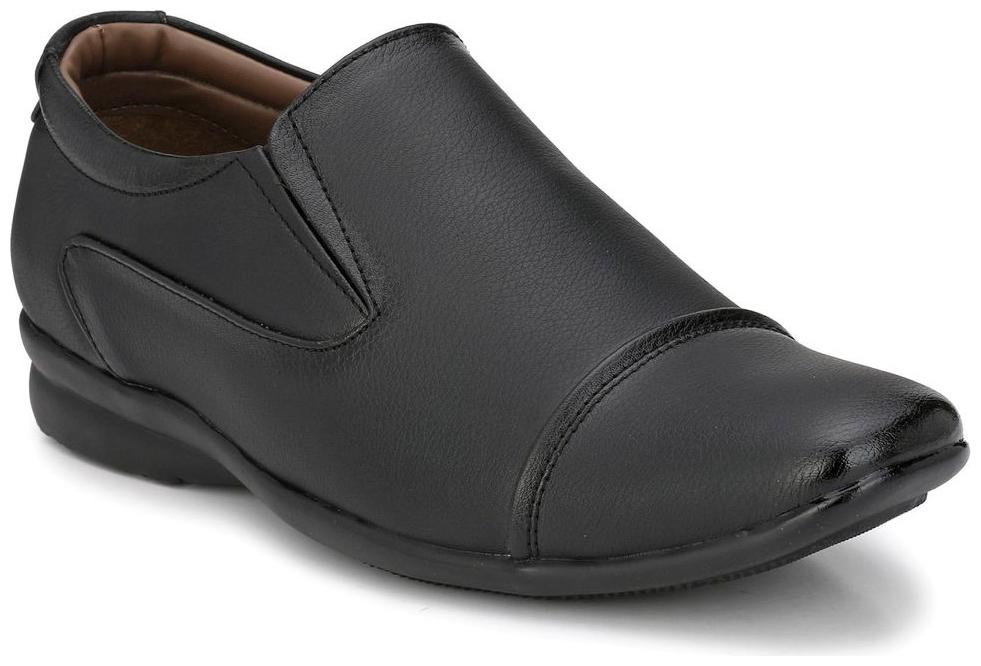 

Prolific Men Black Slip-On Formal Shoes