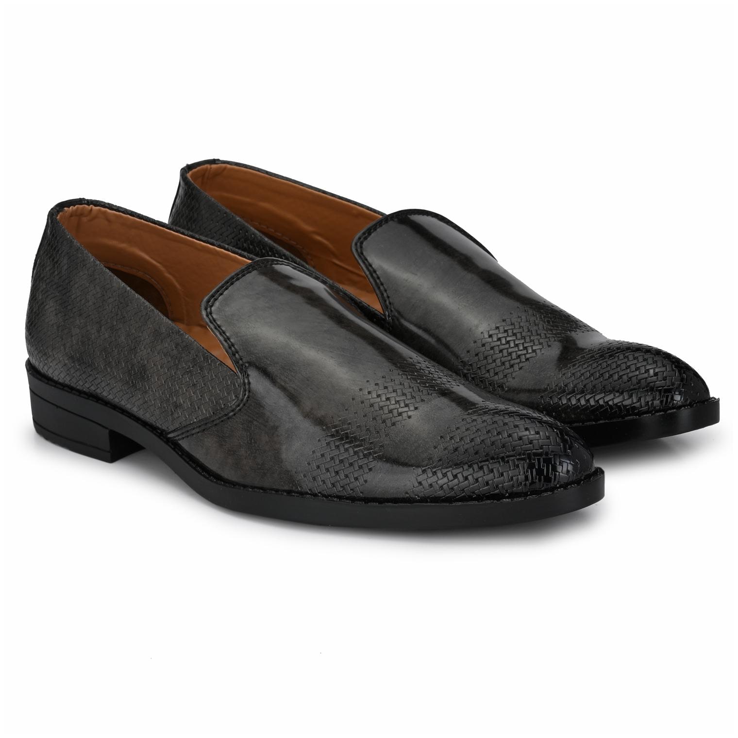 

Prolific Men Grey Slip-On Formal Shoes - FM1746