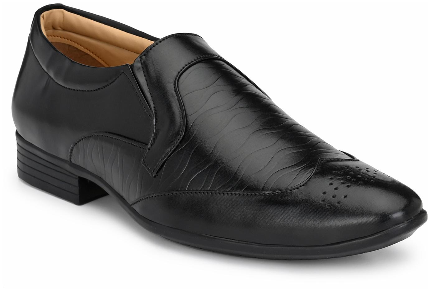 

Prolific Men Black Slip-On Formal Shoes