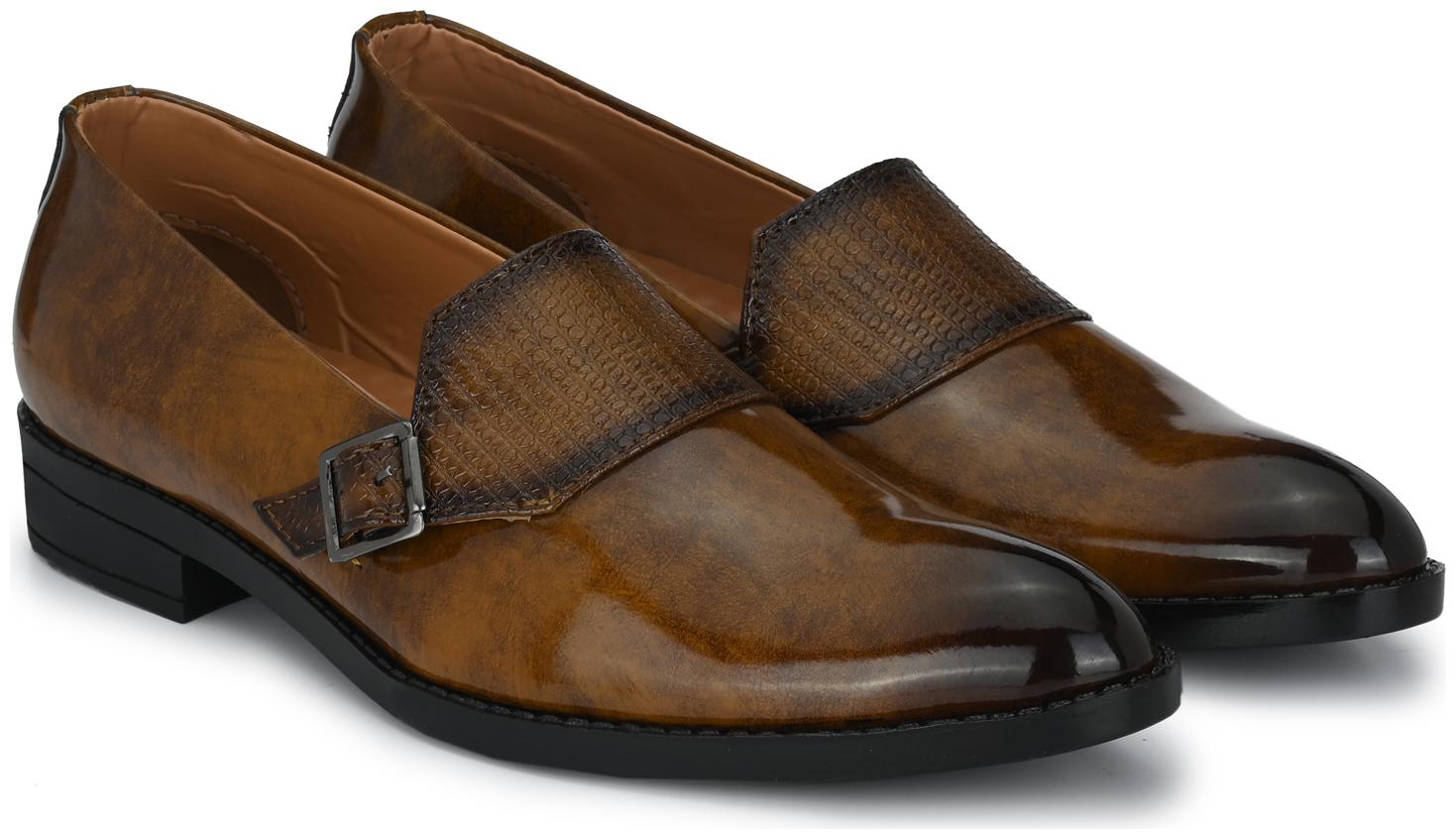 

Prolific Men Tan Slip-On Formal Shoes - FM1741