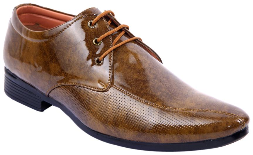 

PS Men Beige Patent Lace up FORMAL SHOE OFFICEWEAR PARTYWEAR