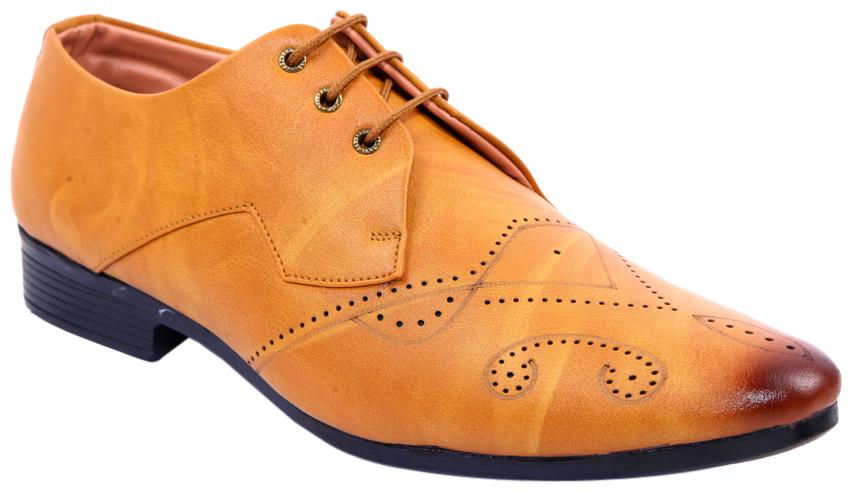 

PS Men Beige Synthetic Lace up FORMAL SHOE OFFICEWEAR PARTYWEAR