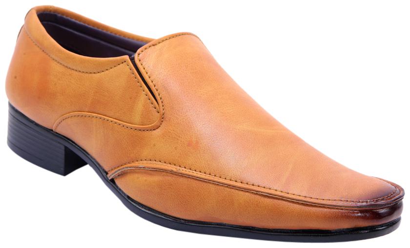 

PS Men Beige Synthetic Slip on Formal Officewear Wedding