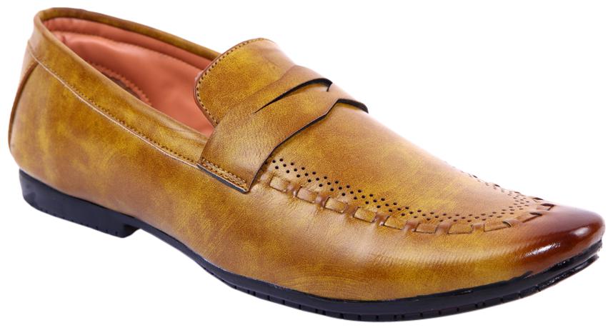 

PS Men Beige Synthetic Slip on FORMAL SHOE OFFICEWEAR PARTYWEAR