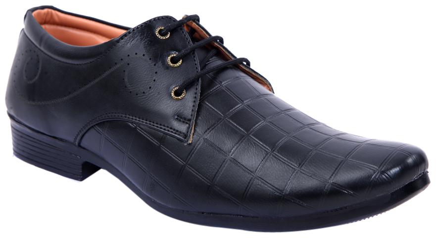 

PS Men Black Synthetic Lace up FORMAL SHOE OFFICEWEAR PARTYWEAR
