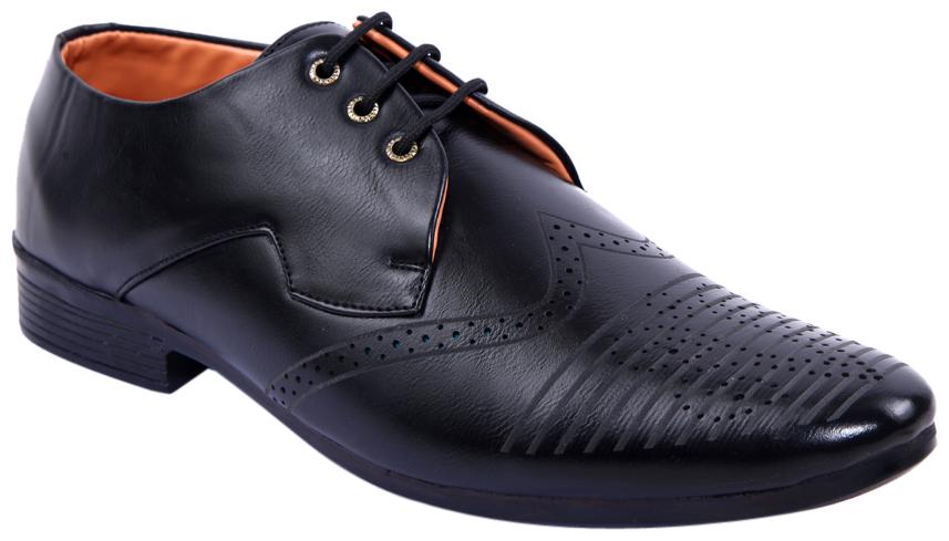 

PS Men Black Synthetic Lace up FORMAL SHOE OFFICEWEAR PARTYWEAR