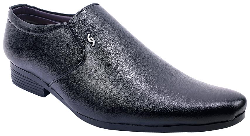 

PS Men Black Synthetic Leather Slip on Formal Shoe