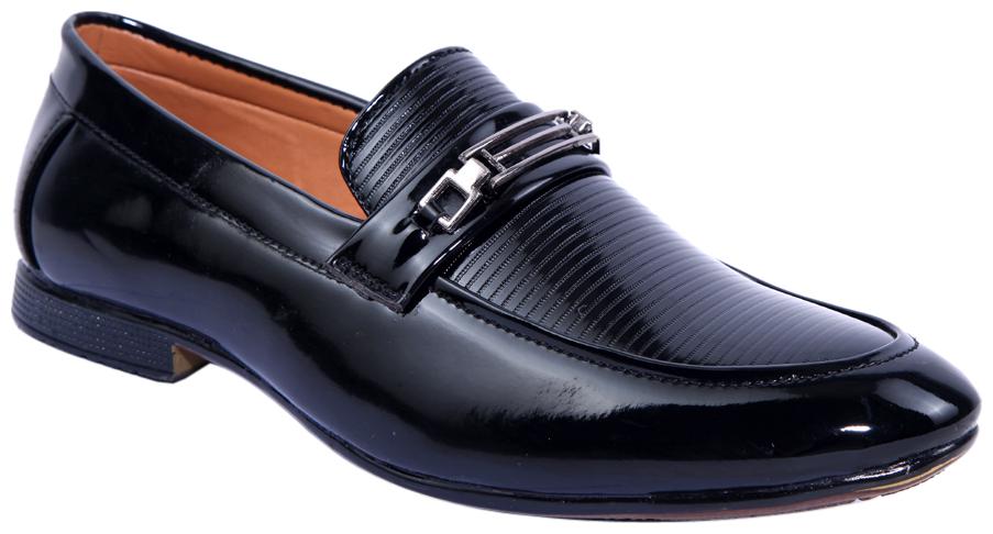 

PS Men Black Patent Slip on Formal Shoe