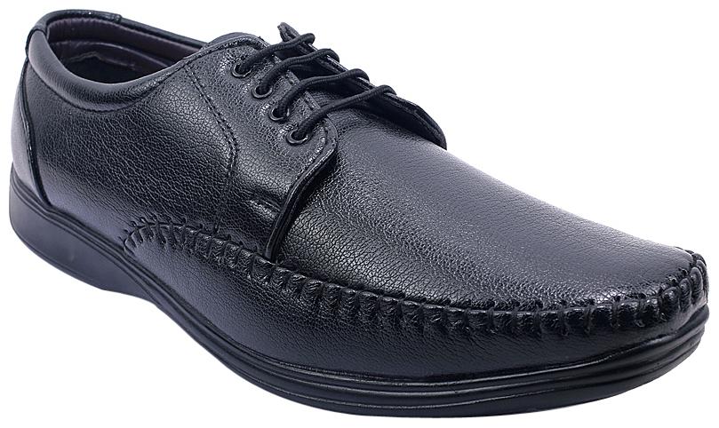 

PS Men Black Synthetic Leather Lace up Formal Shoe