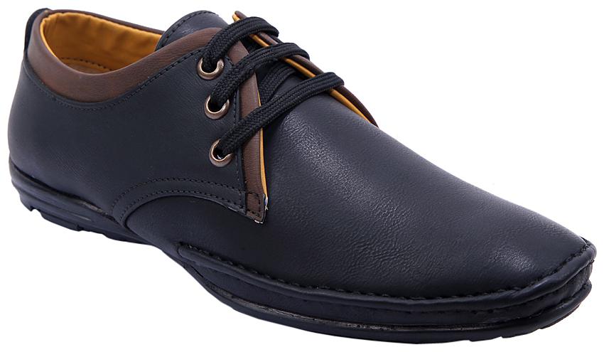 

PS Men Black Synthetic Leather Lace up Formal Shoe
