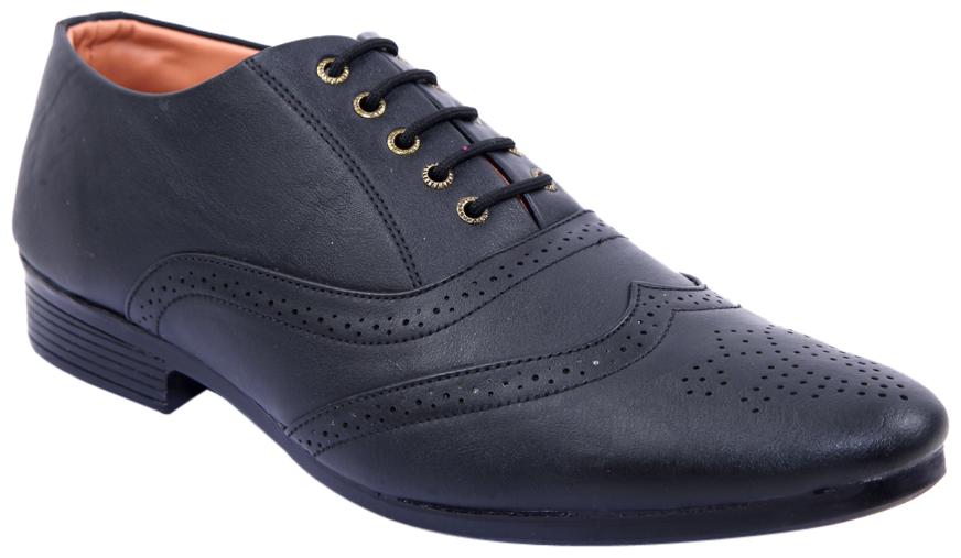 

PS Men Black Synthetic Lace up Brogue Shoe FORMAL SHEO PARTYWAER