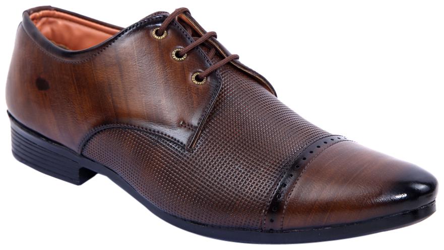 

PS Men Brown Synthetic Lace up FORMAL SHOE OFFICEWEAR PARTYWEAR