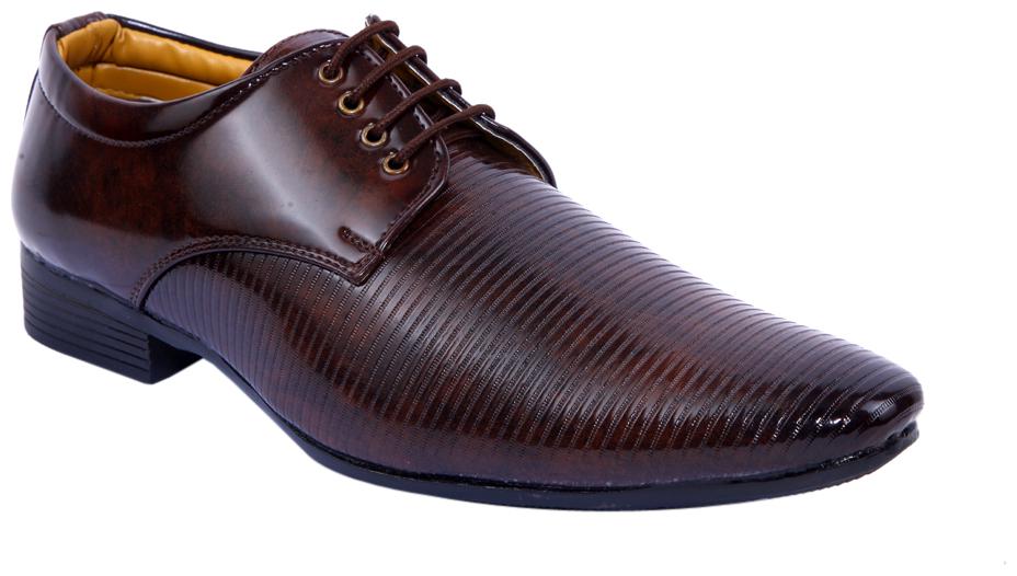 

PS Men Brown Patent Lace up Formal Shoe