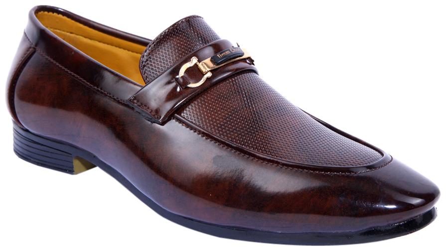 

PS Men Brown Patent Slip on Formal Shoe