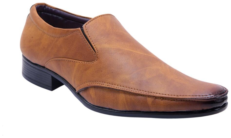 

PS Men Tan Synthetic Slip on Formal Officewear Wedding