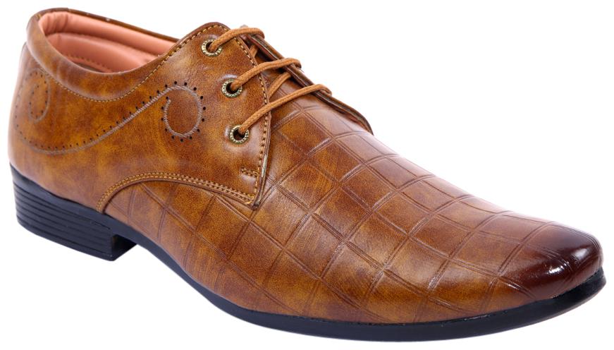 

PS Men Tan Synthetic Lace up FORMAL SHOE OFFICEWEAR PARTYWEAR