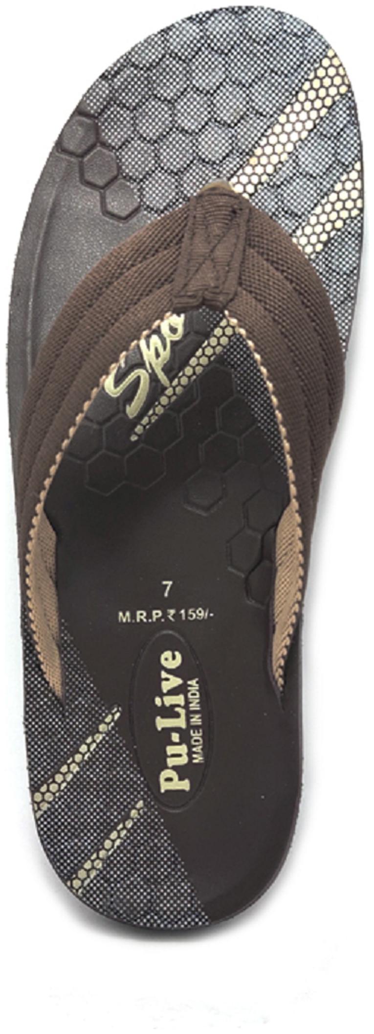 

PU-LIVE Men Brown Flip-Flops - 1 Pair