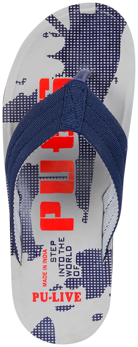 

PU-LIVE Men Grey Flip-Flops - 1 Pair