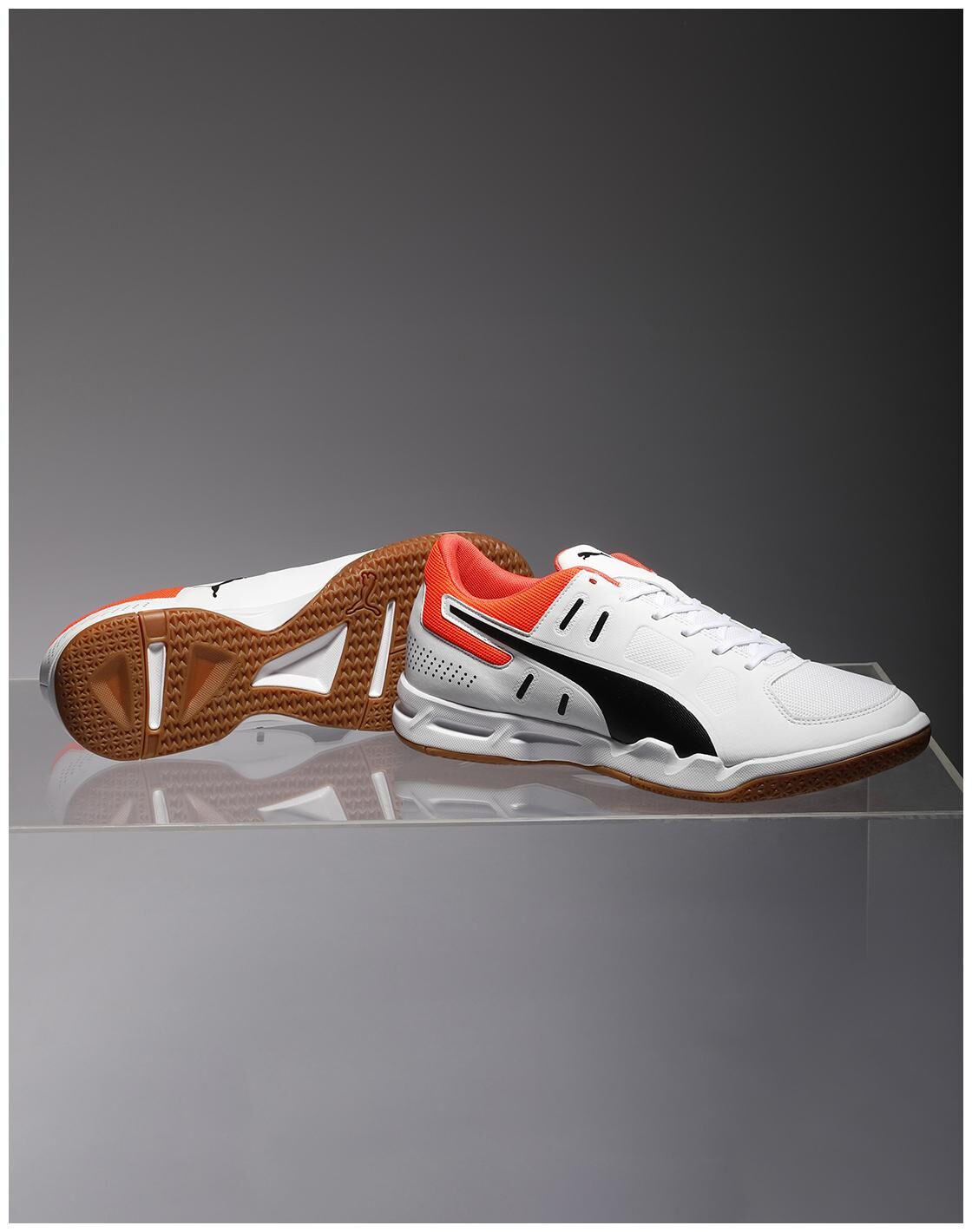 

PUMA Auriz Puma White-Puma Black-Nrgy Red-Gum Men Walking Shoes