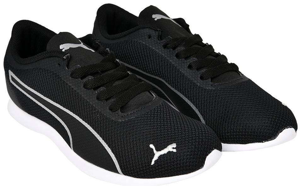 

Puma Black Synthetic Leather Sneakers